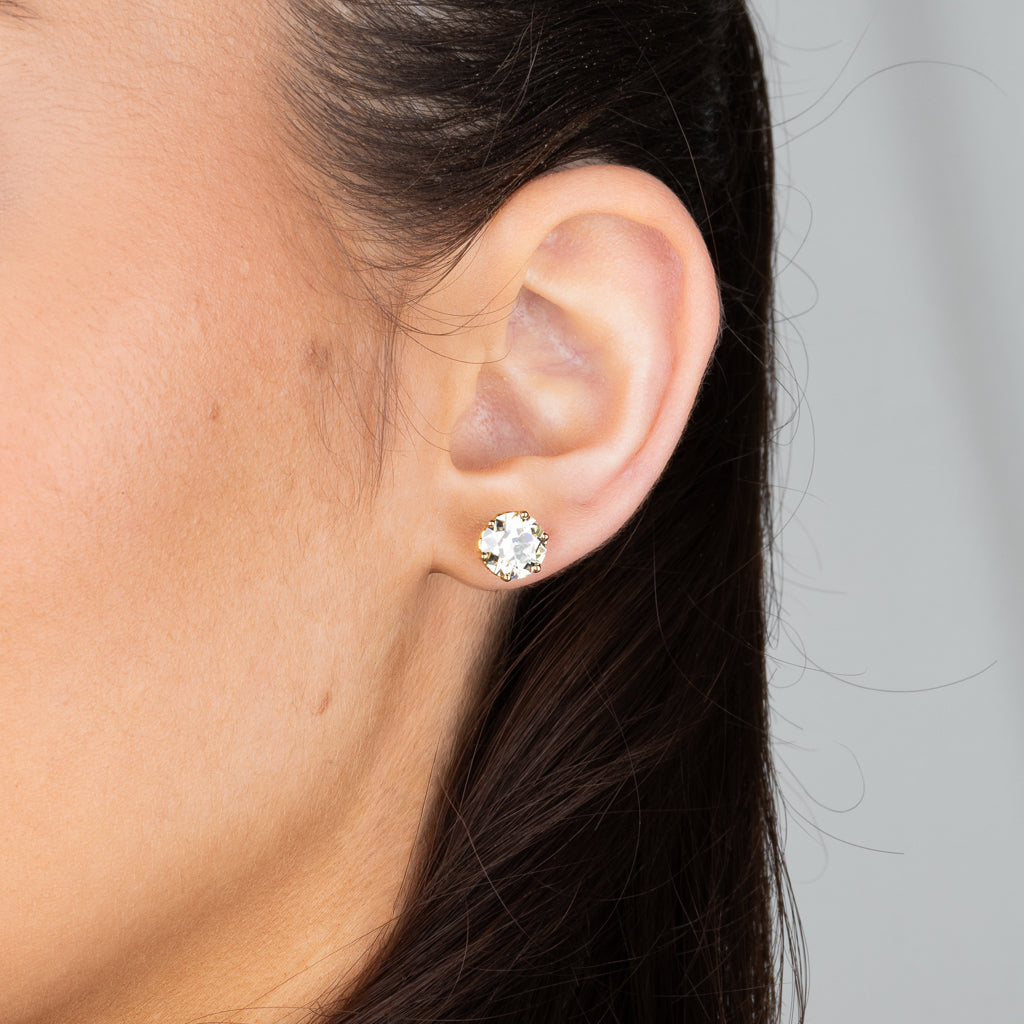 Old Cut Diamond Studs 3.96ct