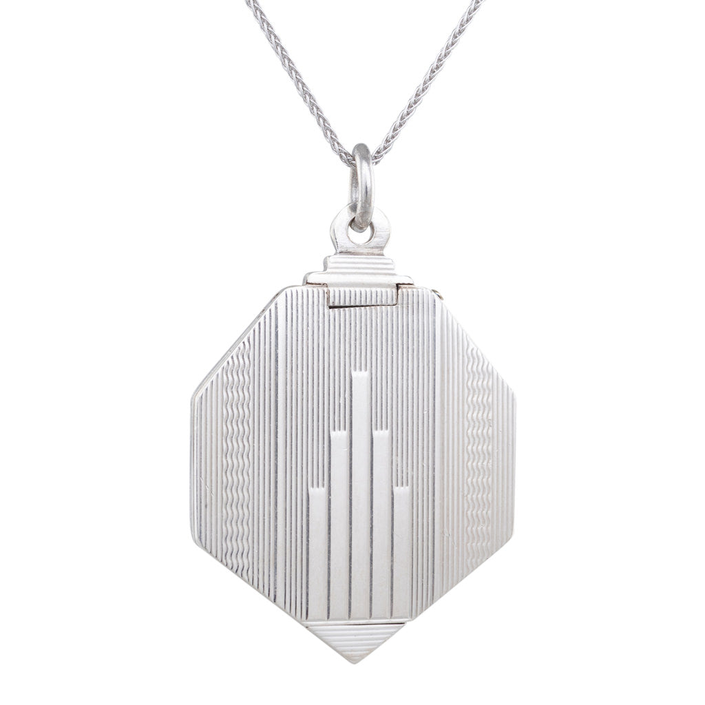 Art Deco Silver Locket