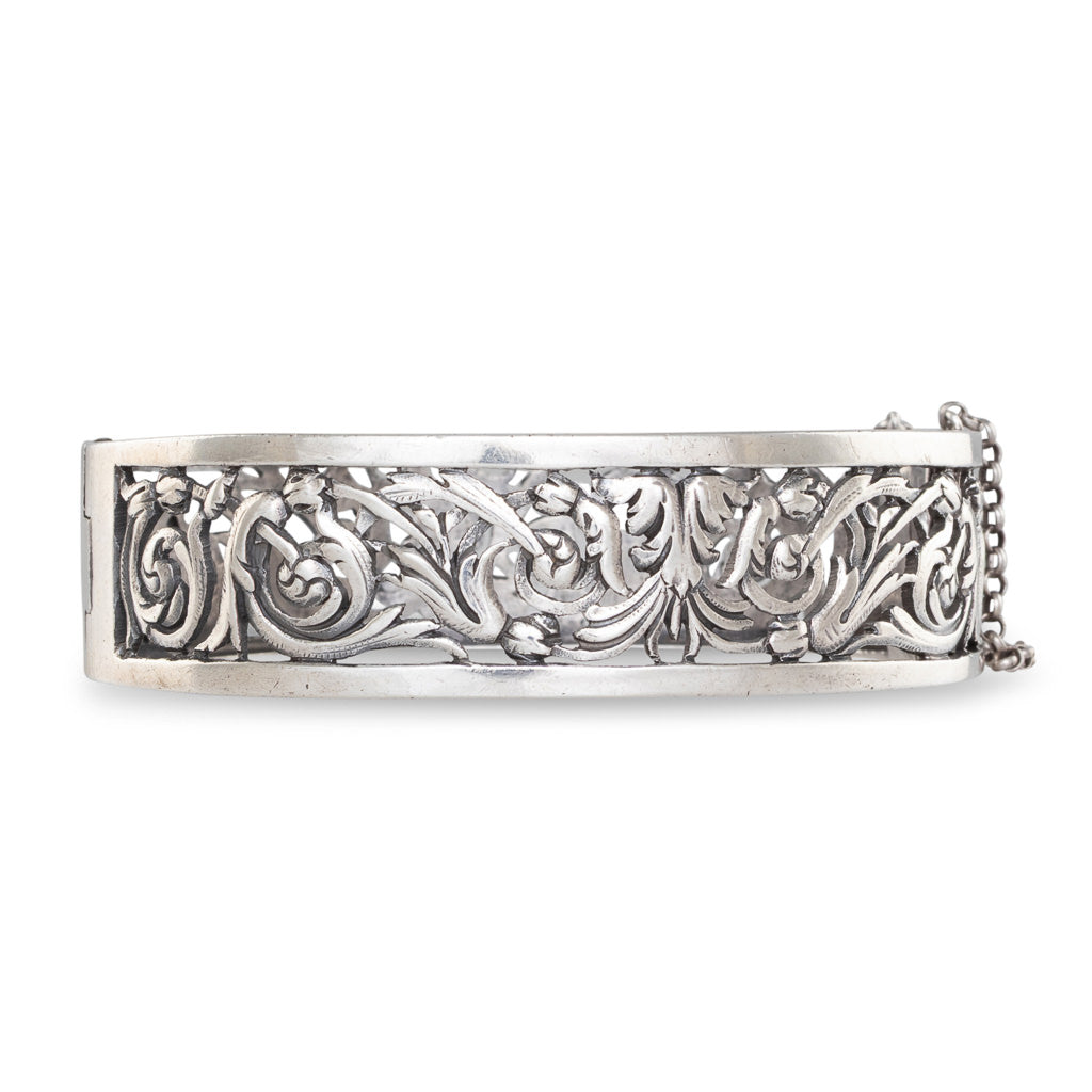 French Silver Ajoure Bangle