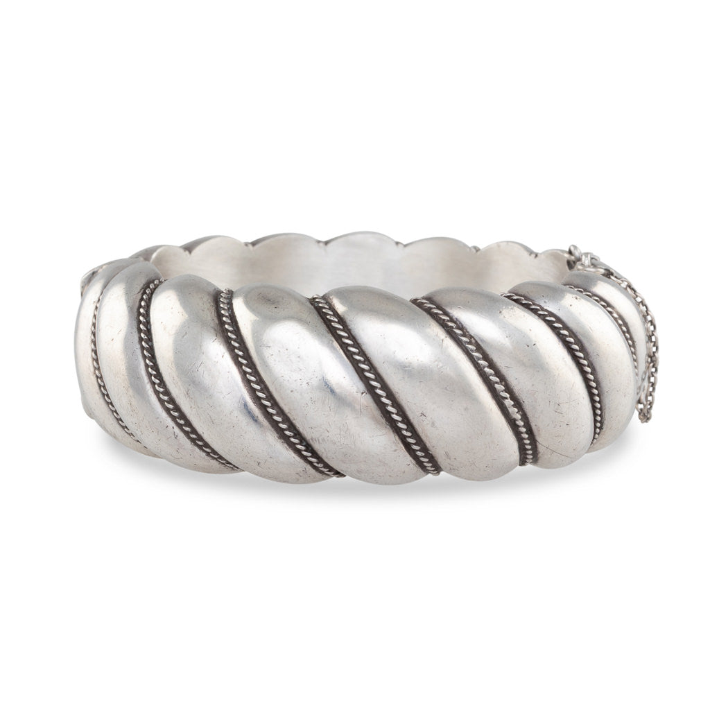 French Silver Bangle