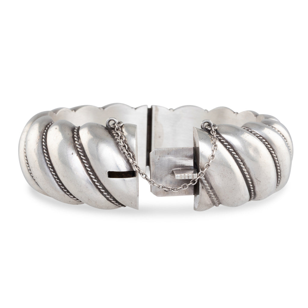 French Silver Bangle