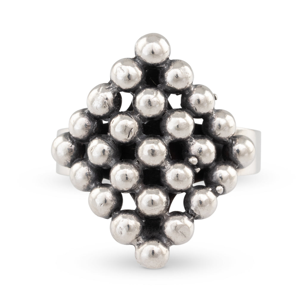 Beaded Silver Ring