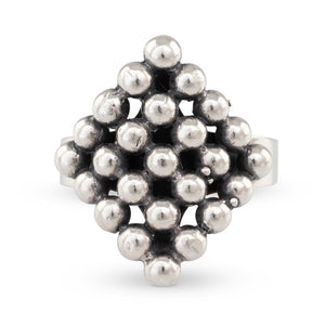Beaded Silver Ring