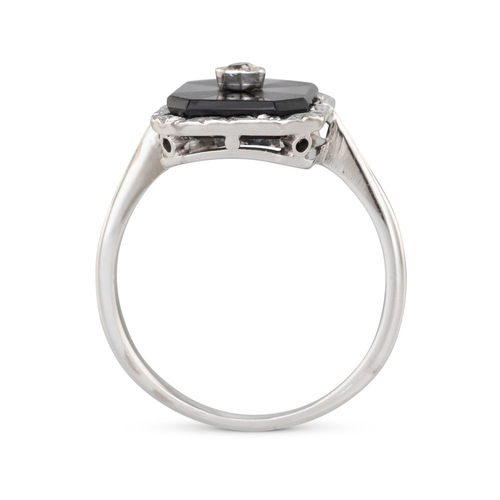 Antique Onyx & Diamond Ring