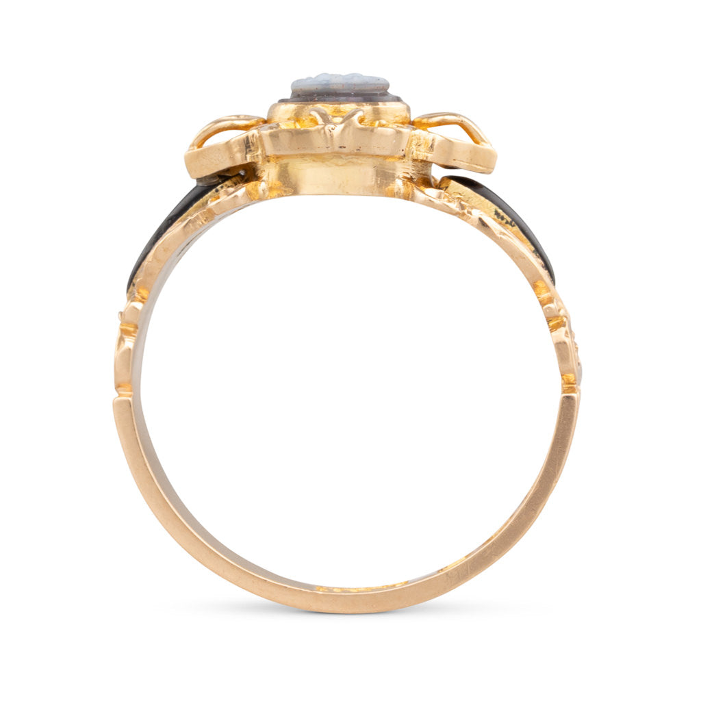 Floral Mourning Ring