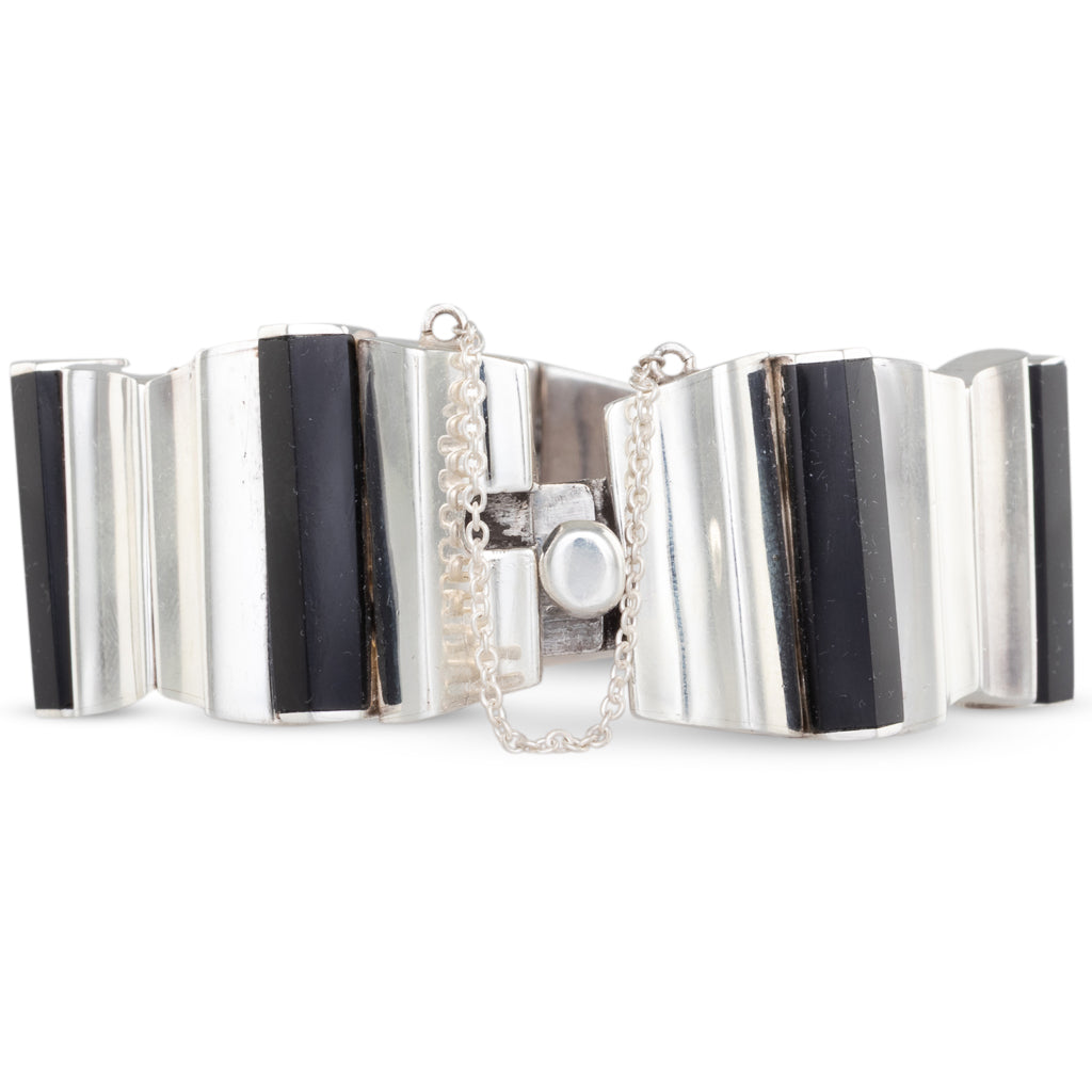 Mexican Silver Bracelet with Onyx