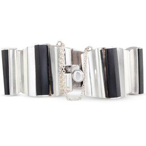 Mexican Silver Bracelet with Onyx