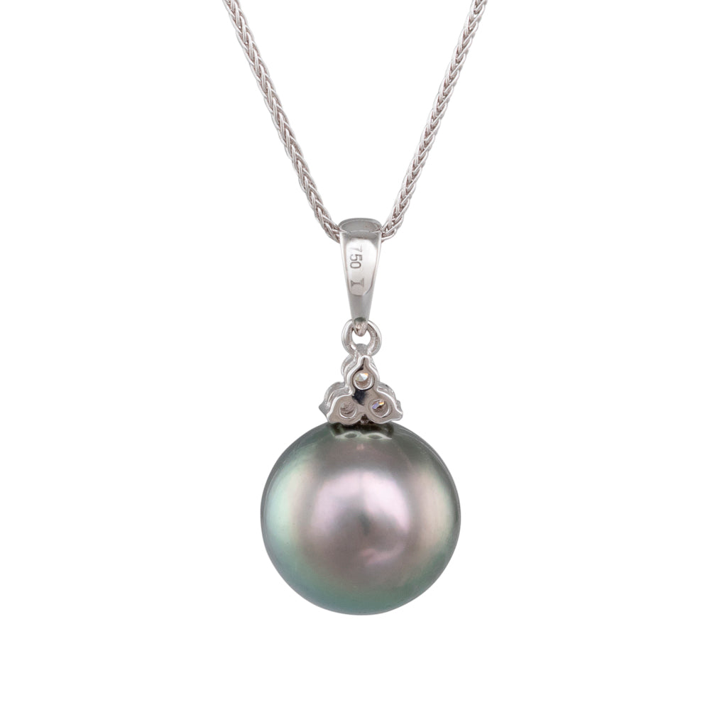 Tahitian Pearl & Diamond Pendant
