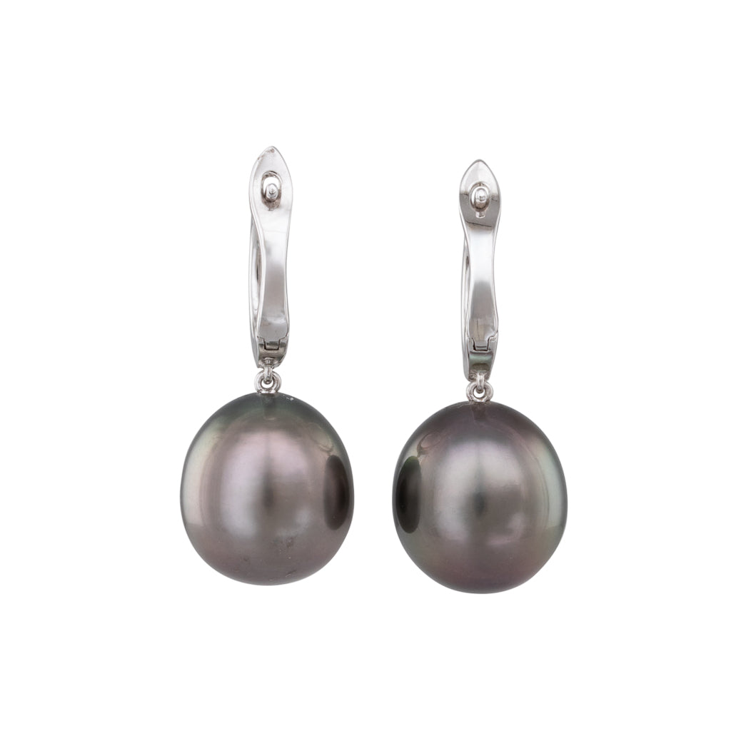 11mm Tahitian Pearl Huggie Earrings