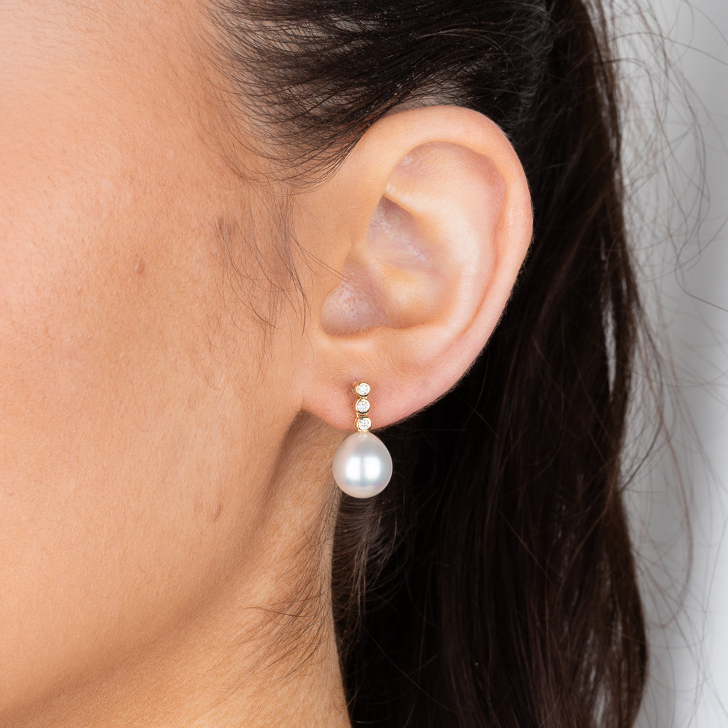 South Sea & Diamond Drop Studs