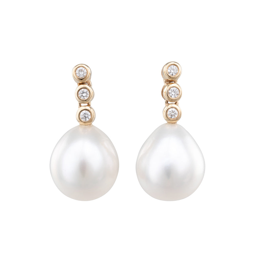 South Sea & Diamond Drop Studs