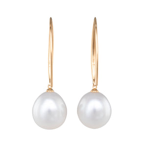 South Sea Pearl & Diamond Hooks