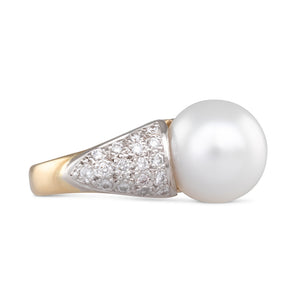 South Sea Pearl & Diamond Ring