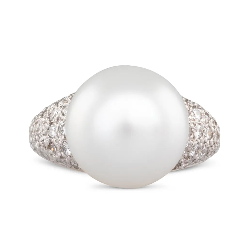 South Sea Pearl & Diamond Ring