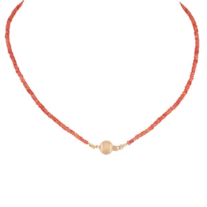 Orange Sapphire South Sea Necklace