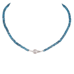 Aquamarine & South Sea Necklace