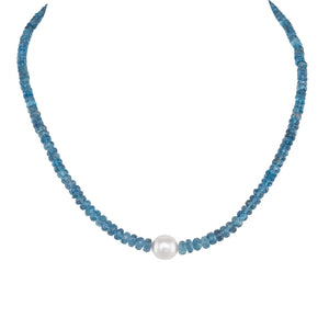 Aquamarine & South Sea Necklace