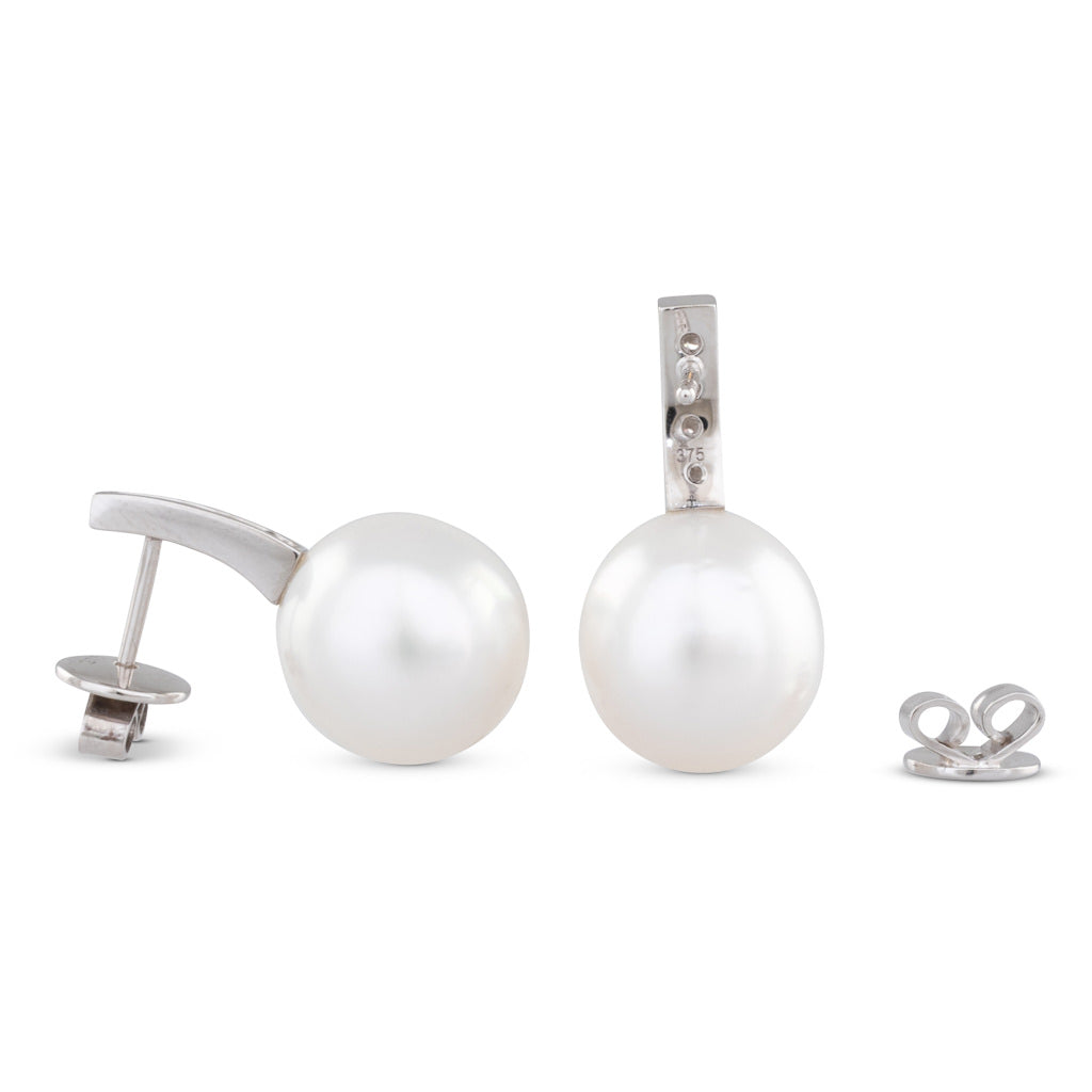 South Sea Pearl & Diamond Earrings