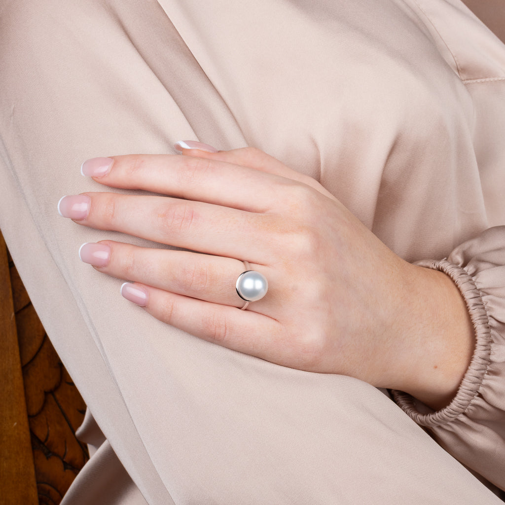 11mm Round South Sea Pearl Ring