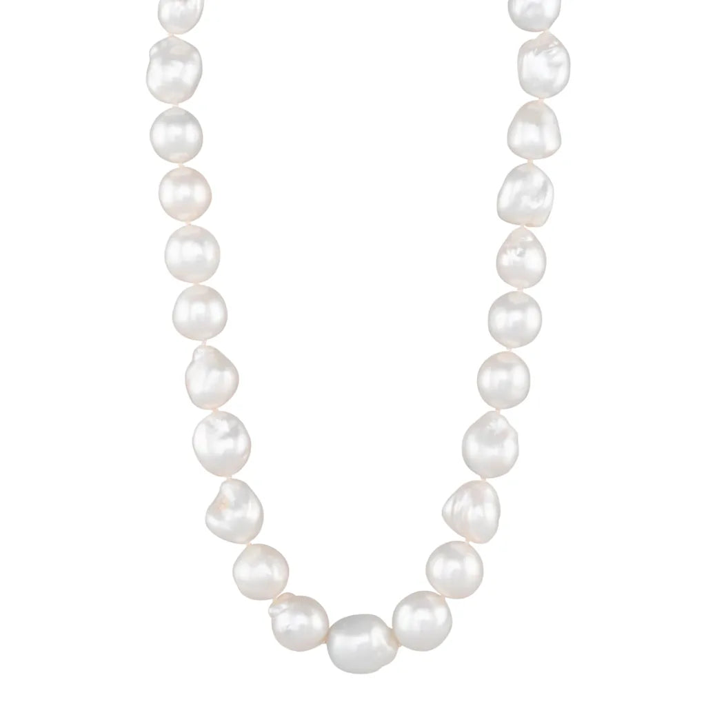 12-15mm Baroque White Strand