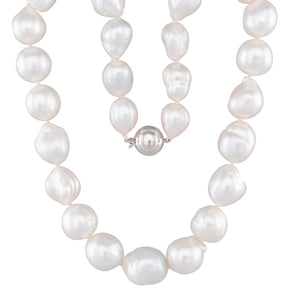 12-15mm Baroque White Strand