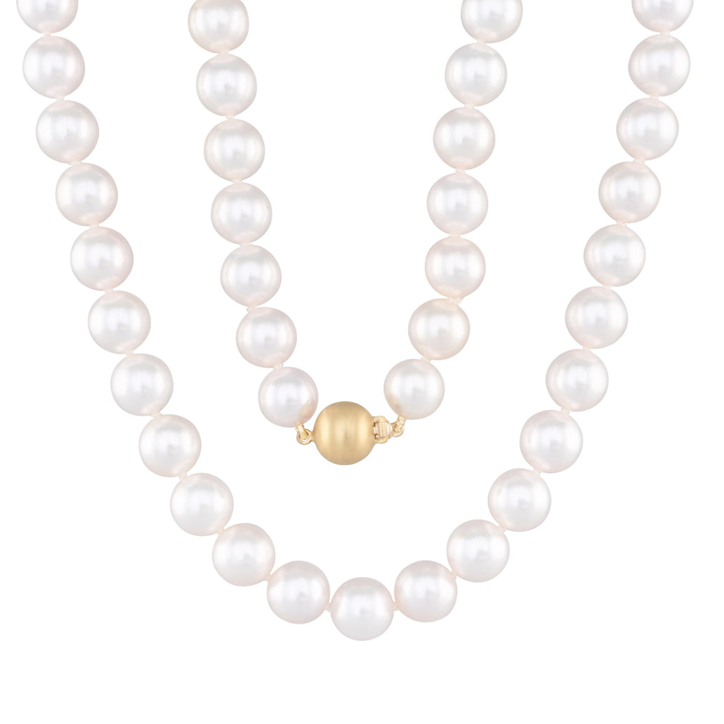 9.5-10mm Round Akoya Pearl Strand
