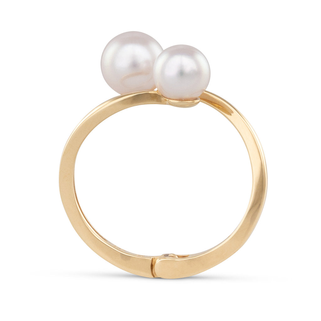 Double Japanese Akoya Pearl Ring