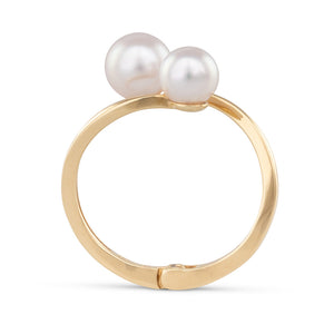 Double Japanese Akoya Pearl Ring