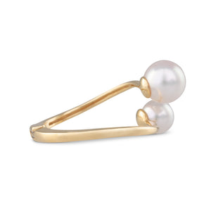 Double Japanese Akoya Pearl Ring