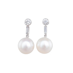 Akoya Pearl & Diamond Earrings