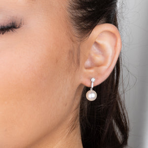 Akoya Pearl & Diamond Earrings