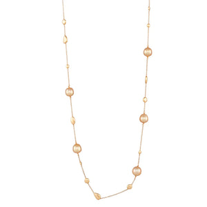 Scattered Gold Pearl Necklace