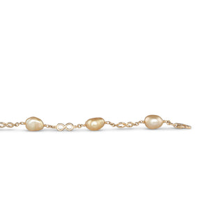 Gold Pearl Scattered Bracelet