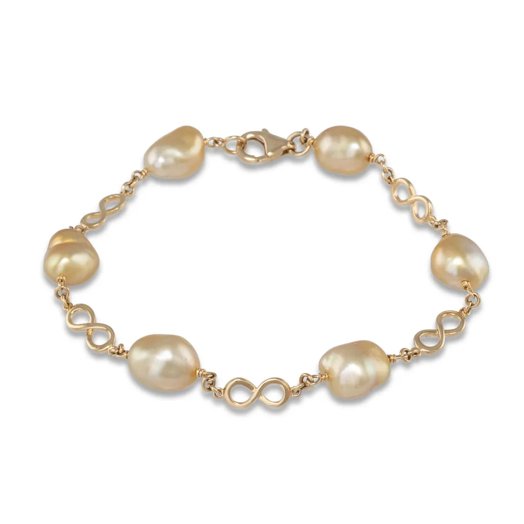 Gold Pearl Scattered Bracelet
