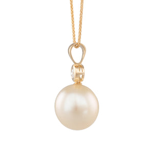 Gold South Sea & Diamond Pendant