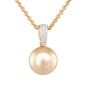 Gold South Sea & Diamond Pendant