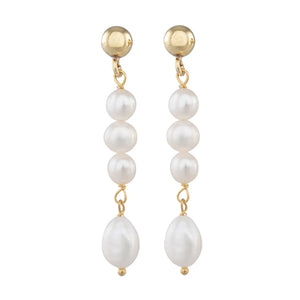 Freshwater Pearl Drop Stud Earrings