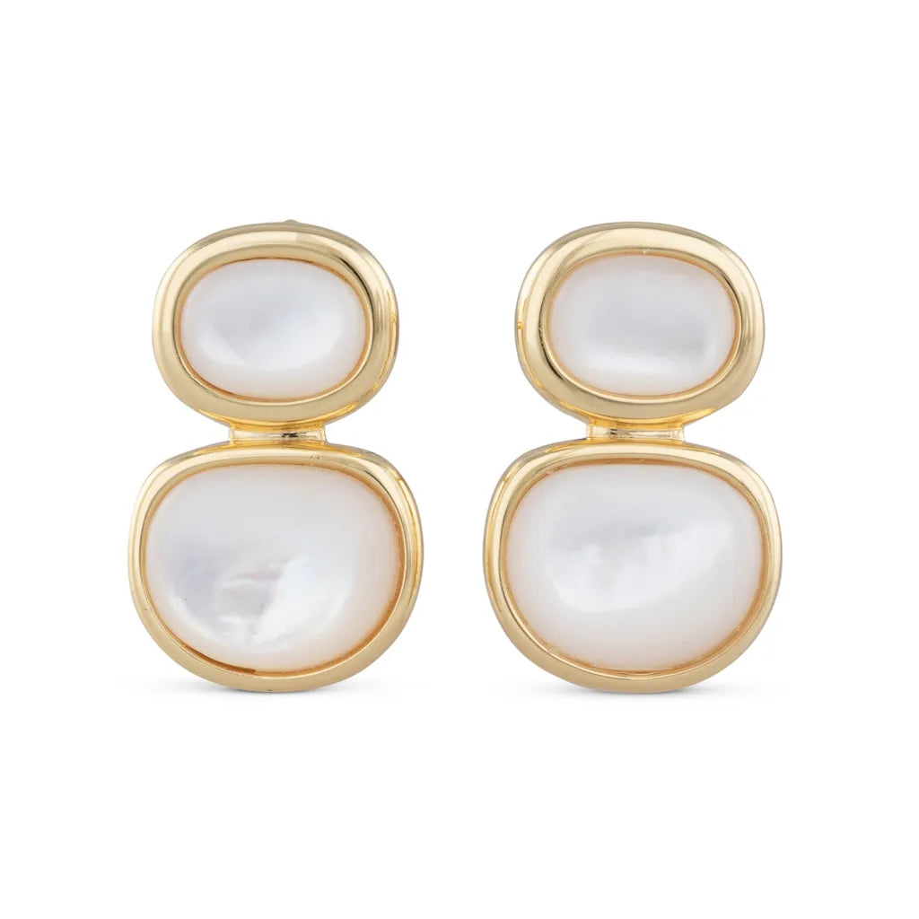Double Mother of Pearl Earrings