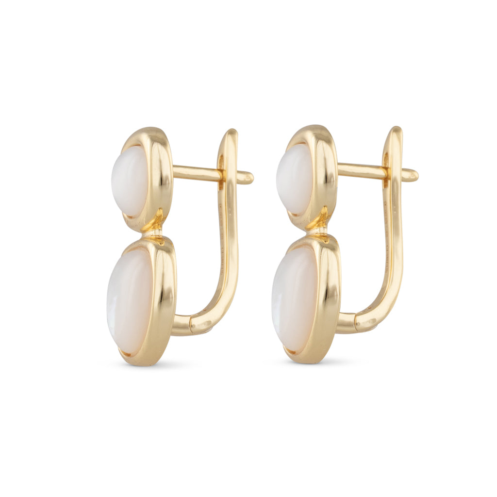 Double Mother of Pearl Earrings