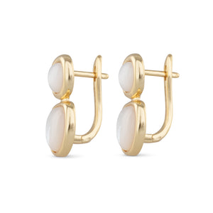 Double Mother of Pearl Earrings