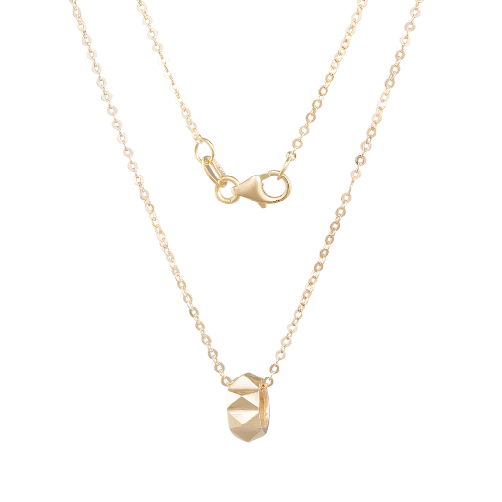 Gold Geometric Pendant on Chain