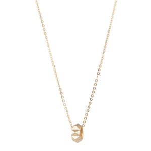Gold Geometric Pendant on Chain