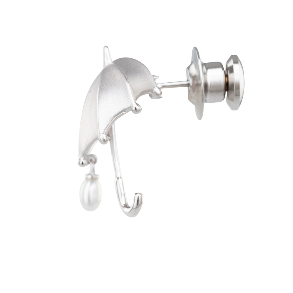 Silver Keshi Pearl Umbrella Pin