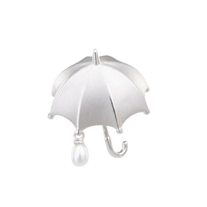 Silver Keshi Pearl Umbrella Pin
