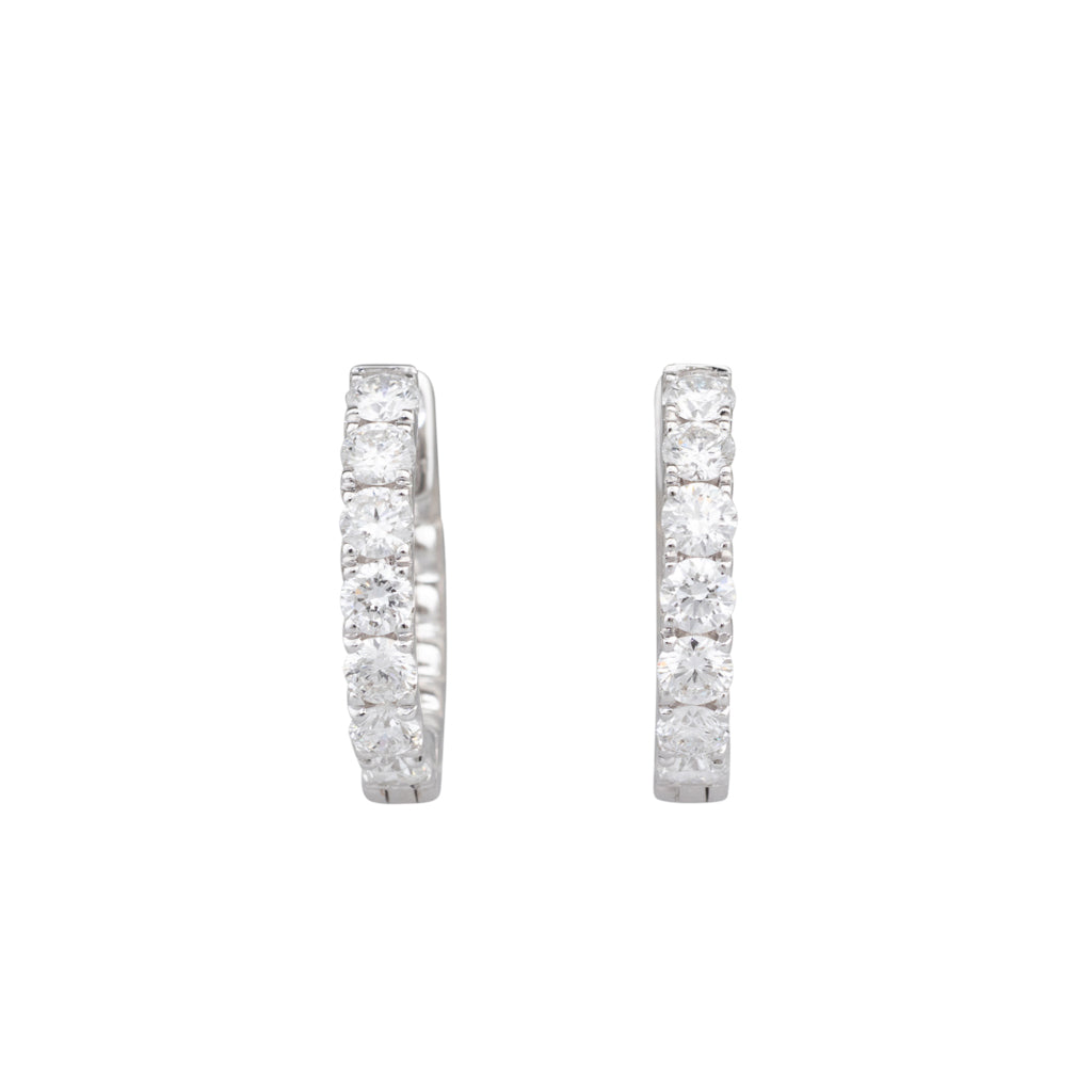 Diamond Hoops Totalling 0.61ct