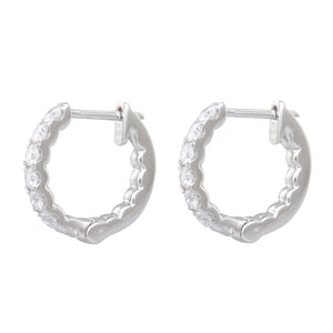 Diamond Hoops Totalling 0.61ct