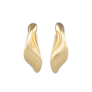 Gold Ribbon Hoops
