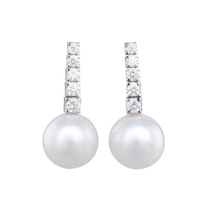 South Sea Pearl & Diamond Earrings