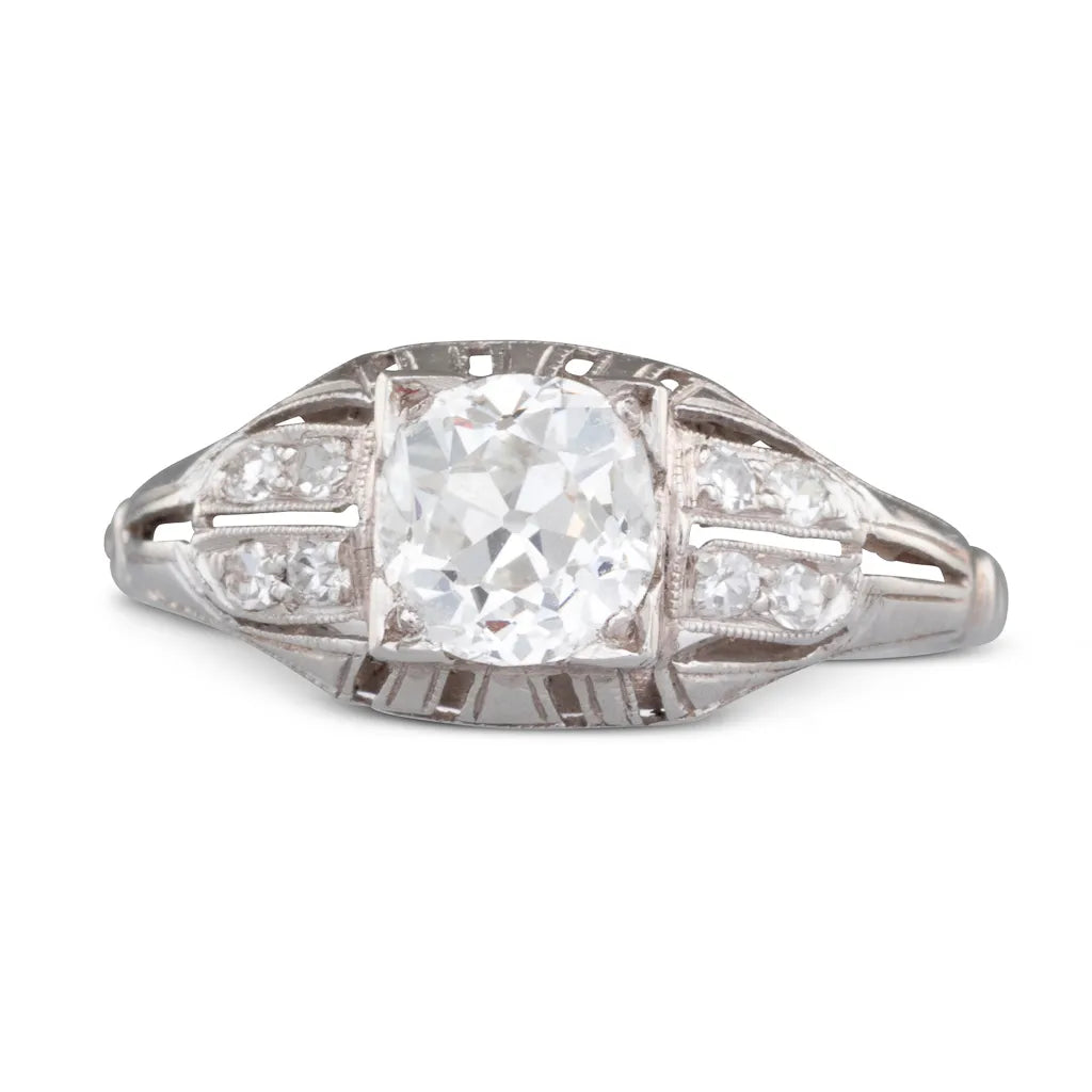 0.61ct Old Mine Cut Diamond Ring