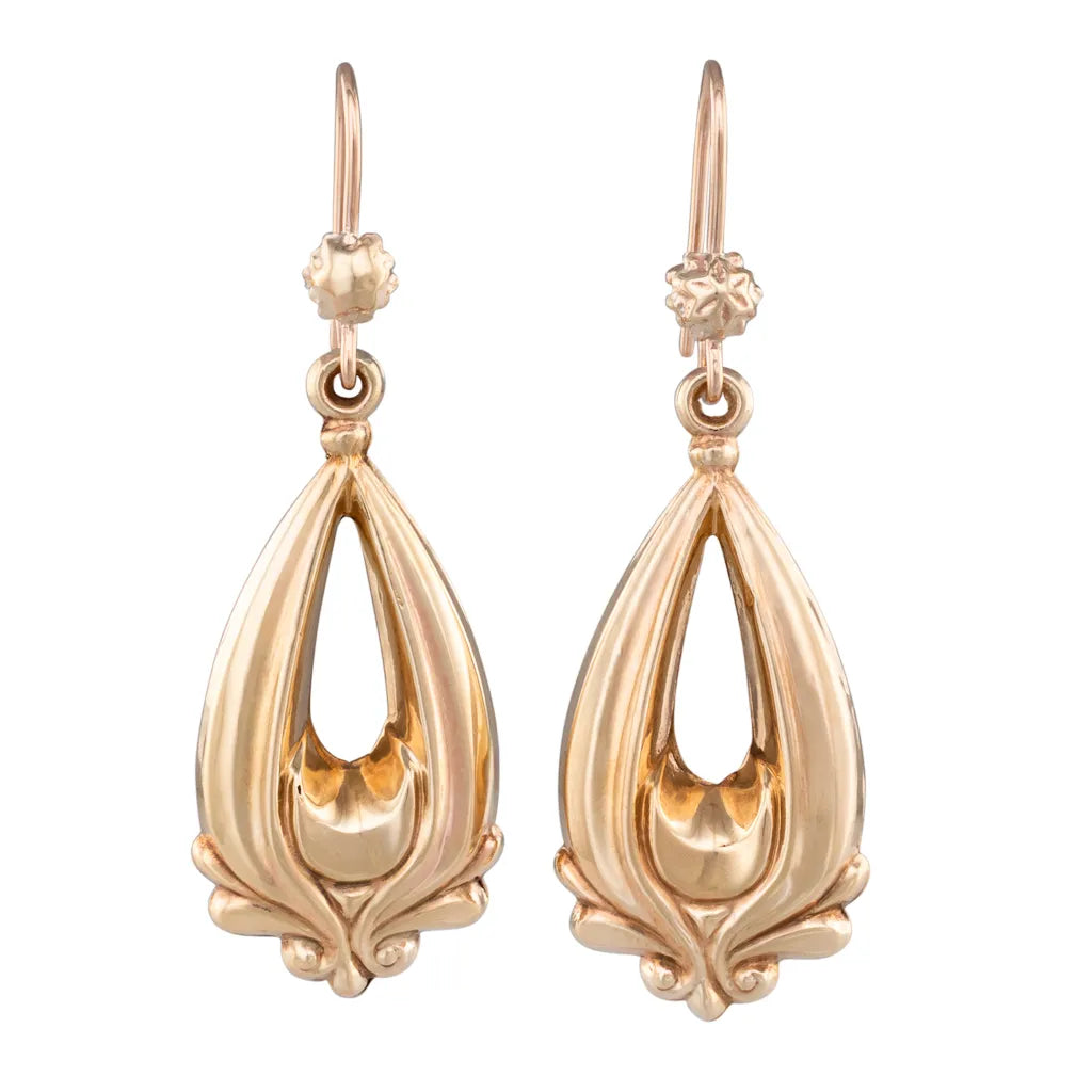 Antique Gold Drop Earrings